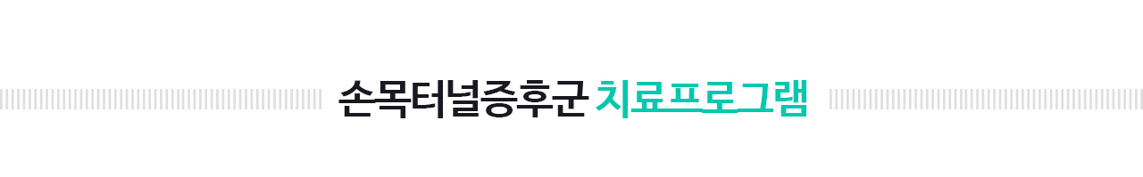 손목터널증후군 치료프로그램